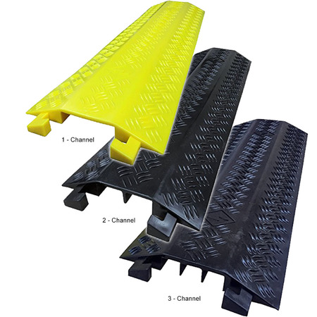 ELECTRIDUCT EZ-Runner SLIM Drop Over- 2 Channel- 38.5"L x 8"W x 1.375H- Yellow DO-EZ-RUNNER-SLIM-2CH-YL